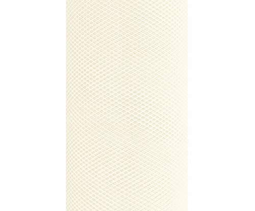 Tissu décoratif en tulle - 9 m - 15 cm - Rouleau de tulle - Pour mariage - Ivoire 810