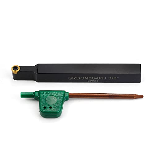 Oscarbide 3/8"Shank Turning Tool Holder Srdcn06-6J,3-1/2"Overall Length With Carbide Insert Rcmt0602Mo For Turning Profiling,1 Piece cover