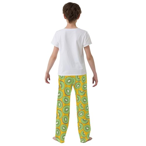 ZZXXB Kiwi Fruit Boys Long Pants Soft Trousers Elastic Waist Kids Lounge Bottoms with Pockets S-XL3