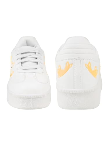 Image of Shoetopia Women's Casual Sneakers | Lace-Up Low-Top Shoes with Cushioned Sole | Trendy Daily Footwear Walking Shoes
