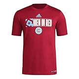 Adidas Men's Chicago Fire MLS Short Sleeve T-Shirt, Red Chicago Fire, Large