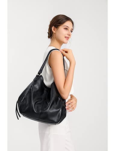 DOURR Women's Multi-pocket Shoulder Bag Fashion Vegan Leather Handbag Tote Purse2