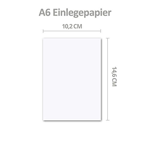 Gustav Neuser® Simple Insert Paper for A6 Folding Cards - Brilliant White - 102 x 146 mm - No Fold - Matte Paper - Image 3