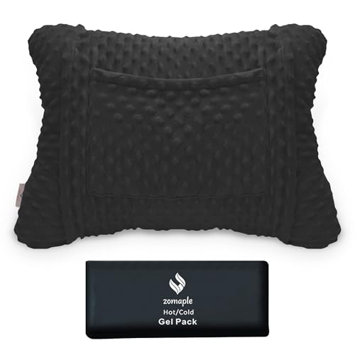 Zomaple Hysterectomy Pillow- Super Comfy Shock Absorbing Hysterectomy Recovery Pillow with Pockets and Gel Pack (Black)