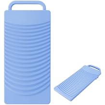 JapanBargain, Japanese Plastic Washboard Portable Laundry Board for Kids Training, Travel and Camping, 13"x6", Made in Japan, 1-Pack