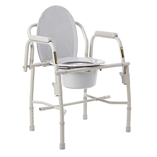 Drive Medical K. D. Deluxe Steel Drop-Arm Commode (Tool Free) by Drive Medical - Image 2