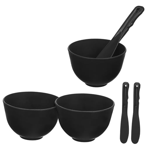 CHICAMPERA Cuencos de Silicona para Faciales con Espátulas Cuencos Profundos Reutilizables para Estética y Salón de Reutilizable