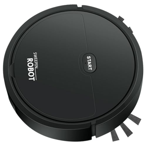 JOINPAYA Robot Aspirador Automático Negro, Aspiradora Robótica Multifuncional para Suelos, Compacto y Delgado, Mopa Seca y Húmeda, Adecuado para Limpieza Doméstica y Rápida