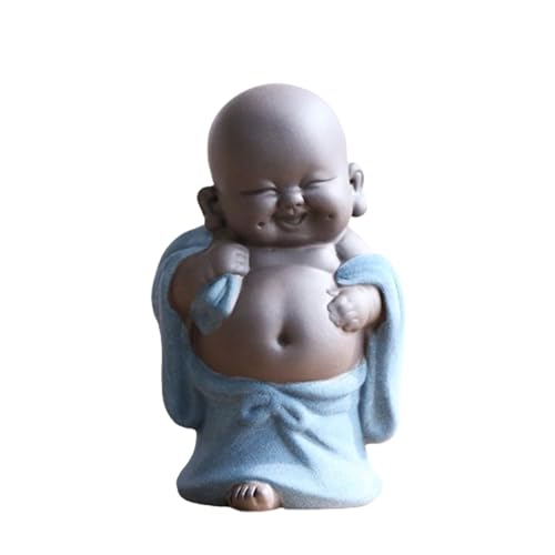 Temiry お釈迦様 オブジェ お釈迦セラミックス セラミックス かわいい仏像 Buddha Statue ブルー 幅6.3cm×奥5.3cm×高10cm