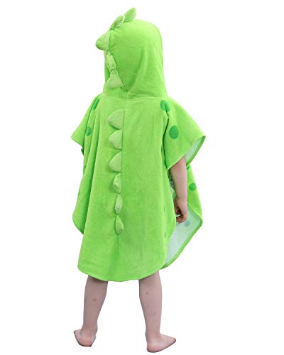 Serviette de plage enfants avec capuche dinosaure pour piscine - 4