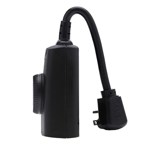 Nsi Industries Tork 652B Outdoor Heavy-Duty 15-Amp Photocell Controlled/Light Activated Mechanical Plug-In Timer With 6 1/2-Inch Cord - Compatible With Incandescent/Compact Fluorescent/Led – Ideal For Halloween Decorations #TOP2