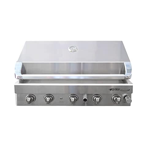 Barbeques Galore Turbo Elite 38-inch 5-Burner Built-in BBQ Gas Grill - Propane - BTE3821LP Cover