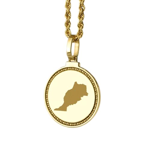 Pendentif carte du Maroc en argent pour sublimer vos styles de voyage au quotidien