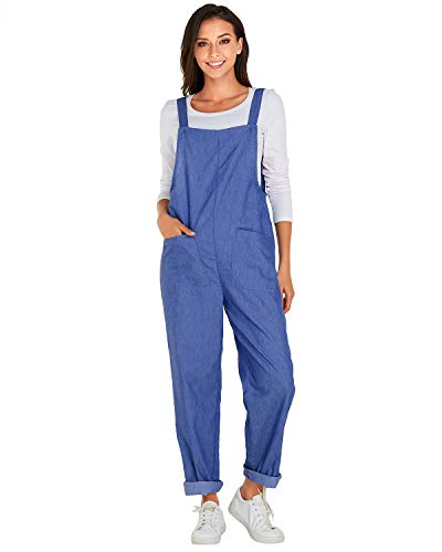 VONDA Mono para Mujer de Verano Mono Corto de algodón con Tirantes...