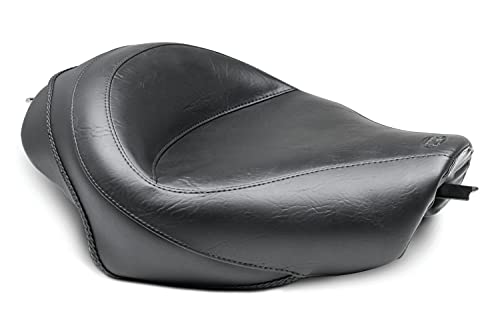 Mustang Motorcycle Seats 76150 Wide Touring Solo Seat for Harley-Davidson Sportster 2004-'21, Original, Black