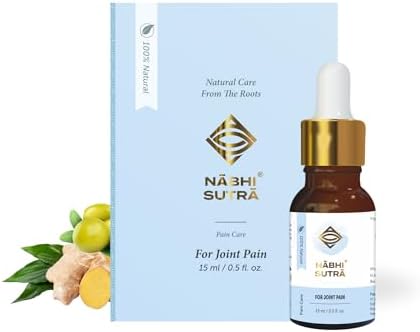 Nabhi Sutra Belly Button Oil for Joint Pain Relief | Ayurvedic Nabhi Oil for Knee, Back & Body Ache | Cold Pressed Pain Relief Oil with Castor, Olive & Ginger | Chemical-Free | 15ml