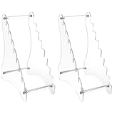 yeeplant 2 Stück Messerständer aus Acryl, mit Design, stabil, transparent, Messer, verschiedene Racke, platzsparend, Montage einfach, ideale Küchen und für Sammler