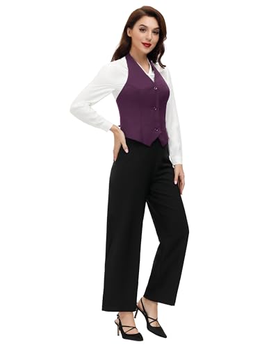 Belle Poque BP2229 Women's 50s Halterneck Vest with V-Neck Retro Vintage Gilet Suit Elegant Vest4