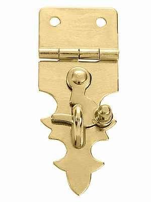Decorative Hasp with Swing Latch Brass Finish. Screws Included