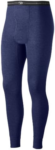Duofold mens Wicking thermal underwear bottoms, Navy, Large US