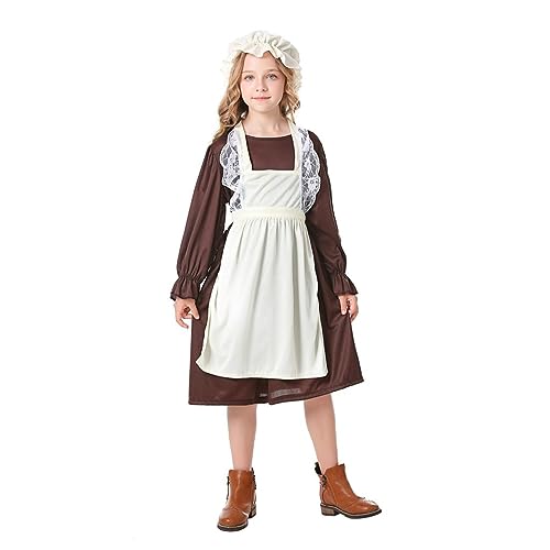 Disfraz Colonial Dressy Daisy con Delantal y Gorro 10-12 miniatura 5