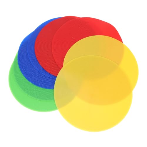 BESPORTBLE 16pcs Stadium Landmark Markers Training Discs Bright Red Yellow Green for Football Basketball Agility Drills and Practice Sessions