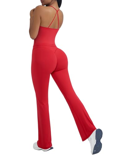 OMKAGI 2 Piece Workout Sets for Women Padded Tank Tops