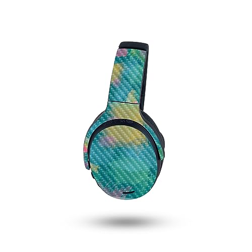 Image of MightySkins Carbon Fiber Skin Compatible with Skullcandy Crusher ANC 2 - Watercolor Blue | Protective, Durable Textured Carbon Fiber Finish | Easy to Apply