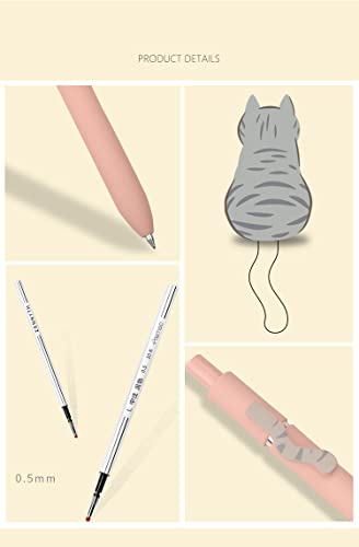 Bolígrafos de gel para gatos, pack 4, tinta negra fina 0.5mm miniatura 6