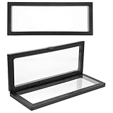 SHERCHPRY 2 Sets Pe Film Jewelry Display Boxes with Floating Frame Plastic Jewelry Organizer Rack for Tarnish Storage 23x9x2cm Suitable for Home and Shop