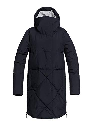 Roxy Abbie-Chaqueta Impermeable De Corte Amplio para Mujer, True Black, XL