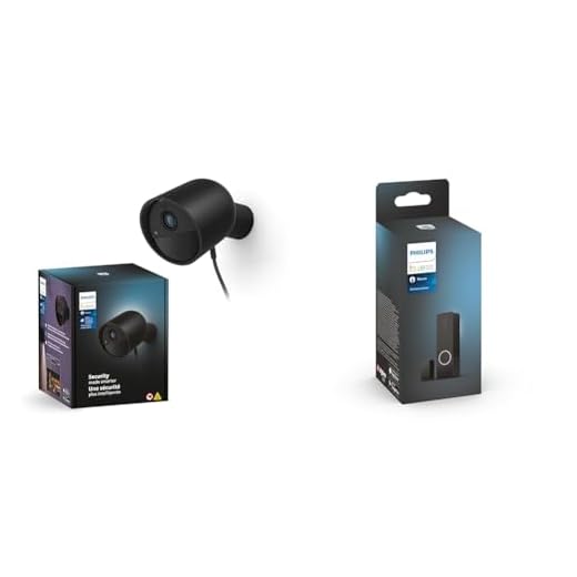 Philips Hue Secure, Caméra HD 1080P filaire, utilisation intérieure ou extérieure + capteur de contact pour porte ou fenêtre, installation facile, contrôle depuis l'application Hue