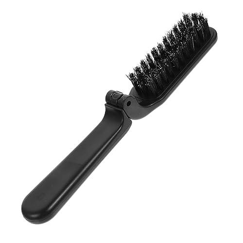 Outanaya 2pcs Beard Brush and Comb Set Portable Styling Brush Folding Hair Comb Travel Beard Grooming Kit