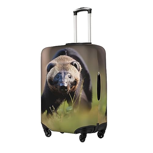 Black And White Honey Badger Print Luggage Cover Washable Suitcase Anti-Scratch Suitcase Cover Protective Cover Fits 18-32 Inch2