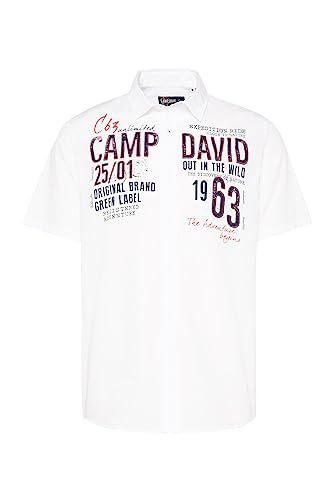 Camp David Herren Freizeithemd mit Logo Print
