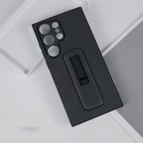 Étui en cuir de luxe pour Samsung Galaxy S24 S23 S22 avec support élégant antichoc