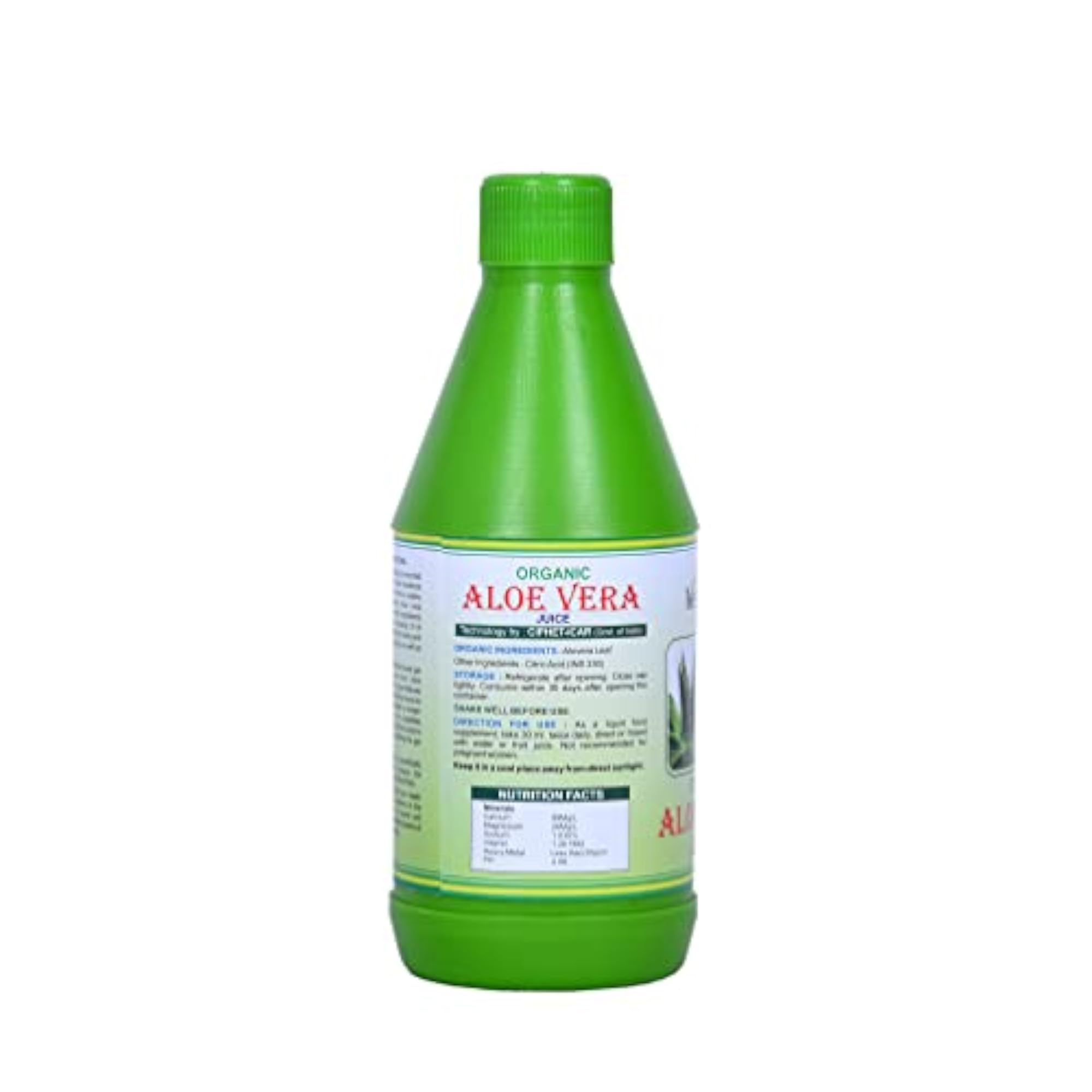 Organic Aloe Vera Juice with Pulp, 500ml