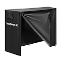 VIVOHOME 4ft Waterproof Log Rack Cover, Heavy Duty 600D Oxford Outdoor Firewood Storage Cover with Zipper and Hook Loop Tape (Log Rack not Included)