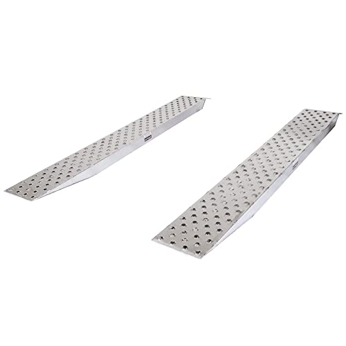 10' x 16" Aluminum Car Trailer Loading Ramps 5,000 lb. per Axle EZ Traction