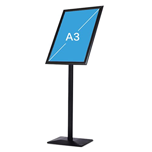 HBLZGBL Soporte de Letrero A3 Soporte de póster Soportes de exhibición de Piso Marco a presión Tablero de póster Soporte de menú Estante de Publicidad (Color : A3) Cover