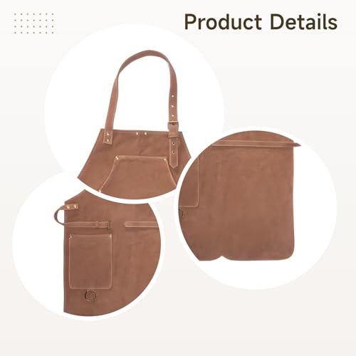 Tablier cuir synthétique barbier au design élégant et épuré