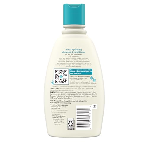 Image of Aveeno Kids 2-in-1 Shampoo & Conditioner, 12 fl. oz, 3 Pack