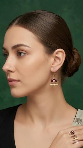 Image of Colorful Jhumka Earrings for Women & Girls (Any 2 will be sent) | Pack of 2 Traditional Indian Ethnic Earrings with Vibrant Random Color Design | Lightweight Dangle Jewellery for Daily Wear, Wedding, Festival