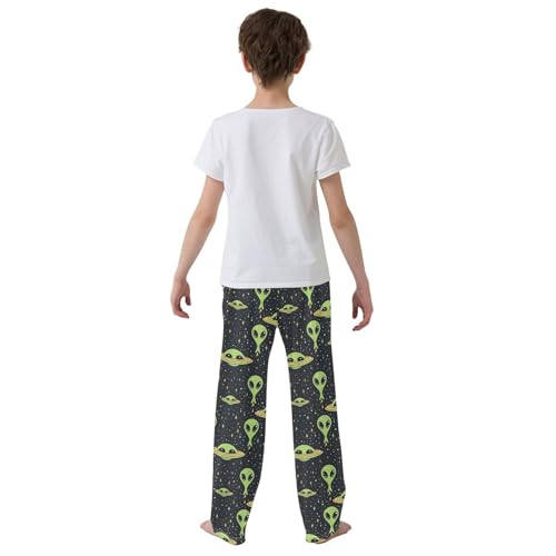 Pajama Pants Green Aliens Space PJ Bottoms Sleepwear Lounge Sleep Pant with Pockets3