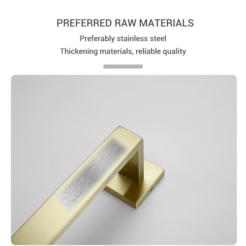 Accesorios de baño para renovar el aseo con toallero doble de oro mate 4