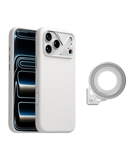 Aulumu A17 iPhone 17 Pro ���B�[�K�����U�[�P�[�X(�z���C�g) + G09 �X�}�z�����O Magsafe (�V���o�[) - MagSafe�Ή� �P�[�X�ƃ����O�֗̕��ȃo���h��