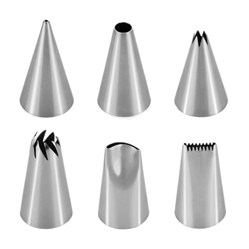 Tescoma 630497 Beccucci decoratori in acciaio, 6 pezzi per differenti decori Delícia
