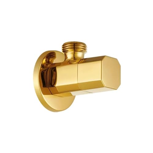 Válvula de apertura G1/2 de latón macizo shiny gold para baños de diseño elegante