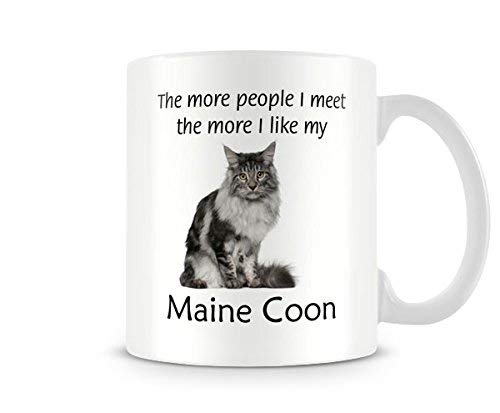Behind The Glass - I Like My Maine Coon - Printed Funny Cat Mug - Great Gift/Present Idea, Ceramic, 11fl.oz.