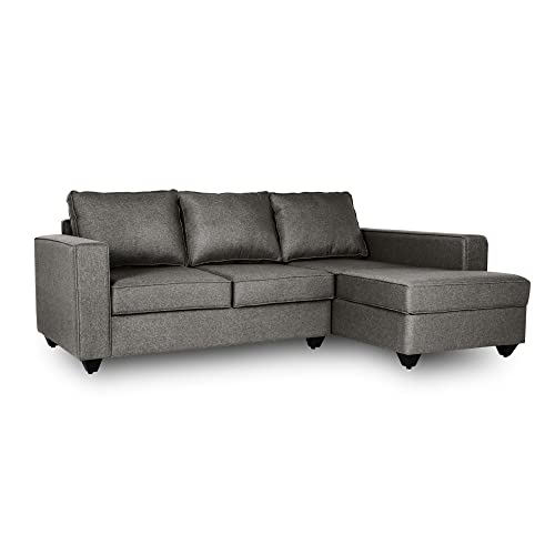 Image of Wakefit Sofa Set | 3 Year Warranty | Sofa 2 Seater, 2 Seater Sofa for Living Room, Wooden Sofa Set, Couch Sofa for Living Room, Sofa for Living Room - Napper(Omega : Grey)
